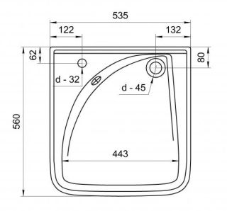 Раковина Кувшинка Компакт для установки над стиральной машиной 53см